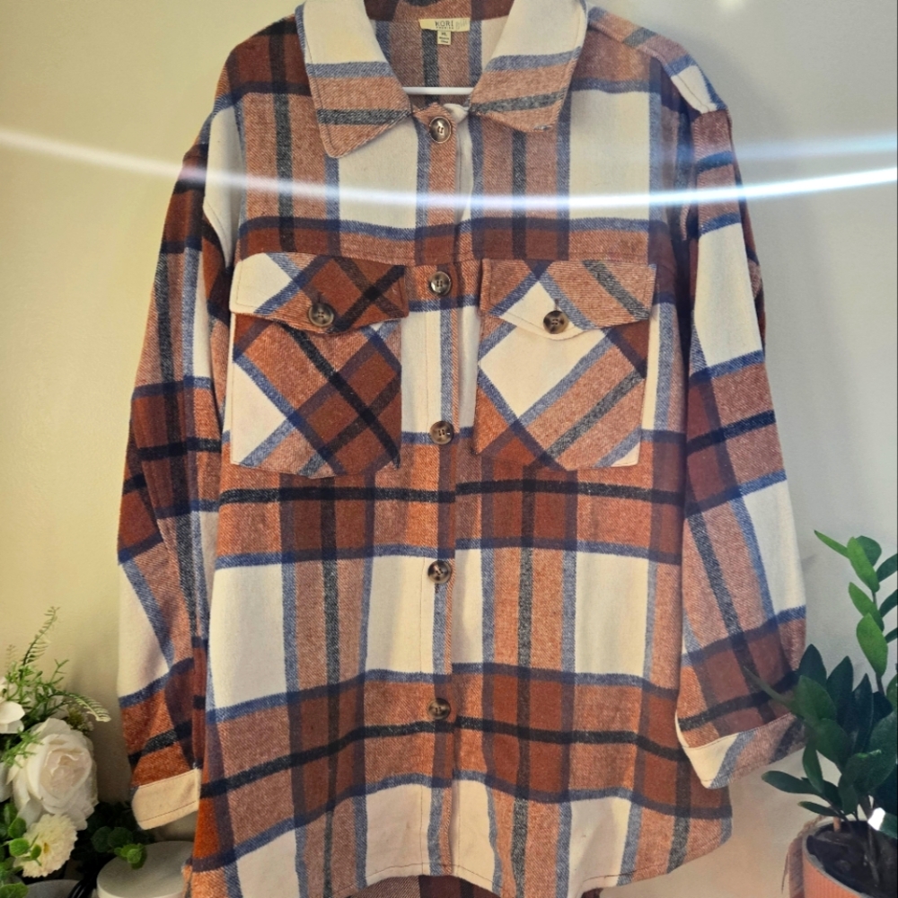 XL Kori America Flannel Shacket